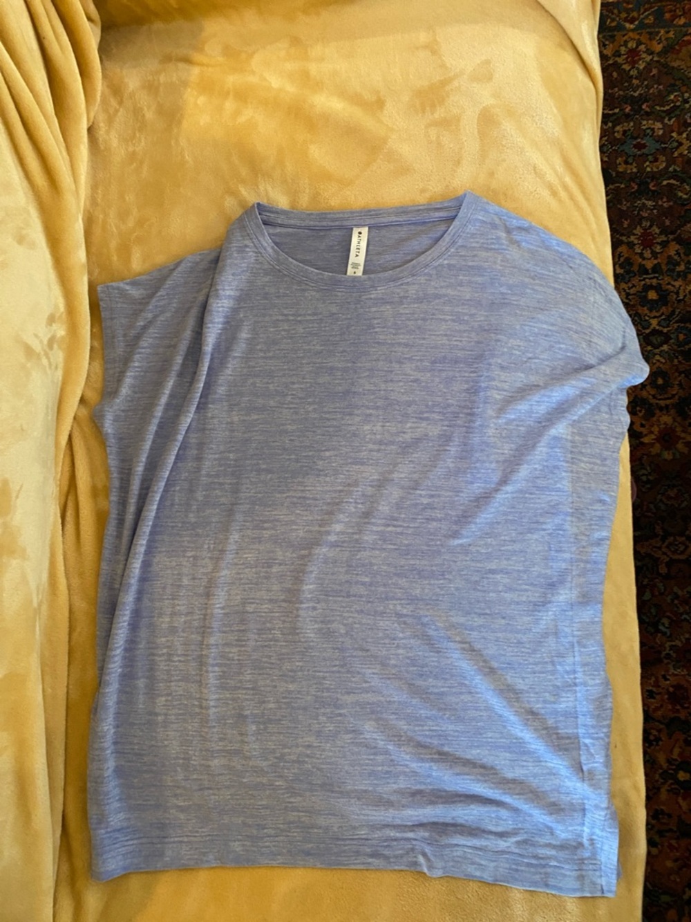 Athleta Light Heather Blue Short Sleeve Tee